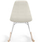 Rocking Chair  Minimalist Bouclé – Nordic Style with Wood and Steel Base - Skögur
