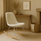 Rocking Chair  Minimalist Bouclé – Nordic Style with Wood and Steel Base - Skögur
