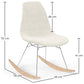 Rocking Chair  Minimalist Bouclé – Nordic Style with Wood and Steel Base - Skögur