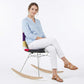 Rocking Chair Modern Patchwork – Nordic Style with Wooden and Steel Legs - Skögur
