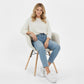 Chair with arms - Upholstered bouclé - Scandinavian - Dining room, office or waiting room - Nordika