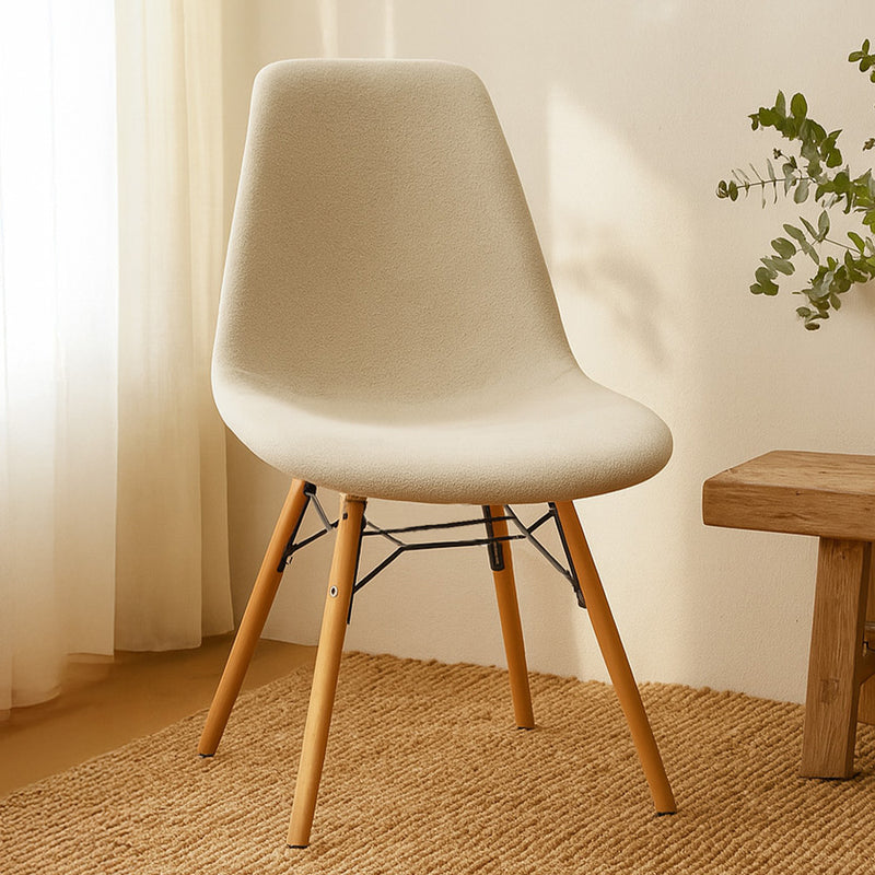 Dining chair Scandinavian upholstered in bouclé – Dining or desk - Skögur