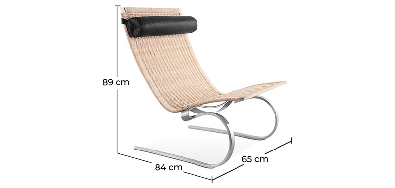 Fauteuil en rotin - Chaise longue bohème de style balinais - Reed