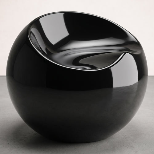 Cadeira Bola Moderna com Design Contemporâneo em ABS – Assento Redondo Brilhante para Casa e Escritório – Circle