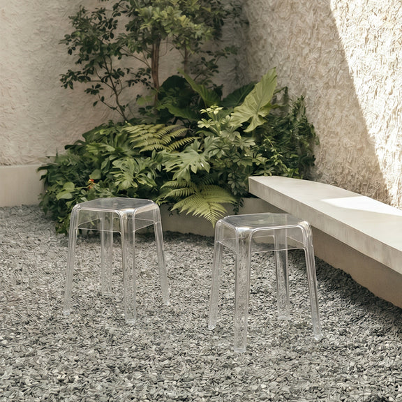 Stool Low Transparent - 47cm - Victoria Queen - gallery 6