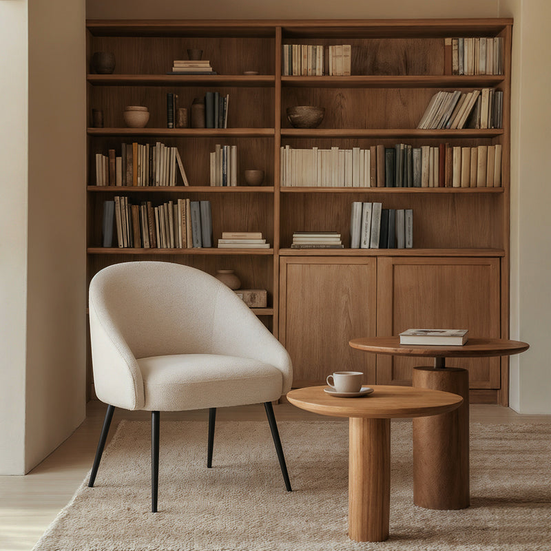 Design Armchair - Upholstered in Boucle Fabric - Wasda - gallery 2