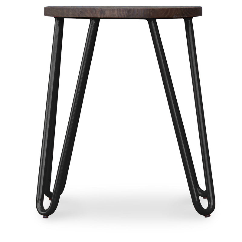 Sgabello Hairpin - 43cm - Legno scuro e metallo