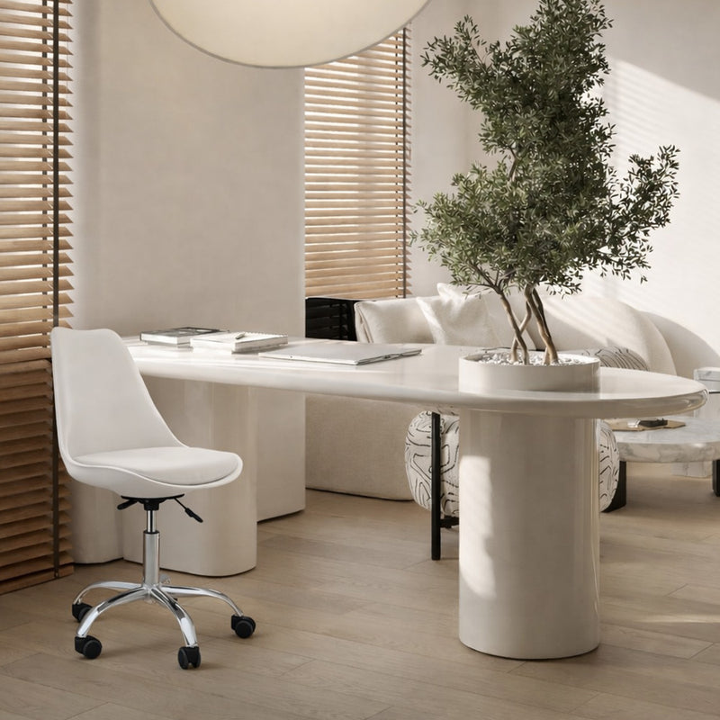 Office Chair with Wheels - Swivel Desk Chair - Tulip - gallery 4
