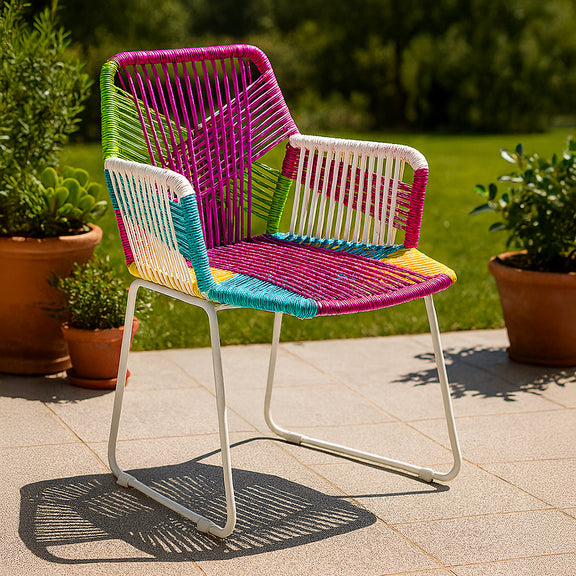 Outdoor Chair with Armrests - Garden Chair - Multicoloured - Frony - gallery 4