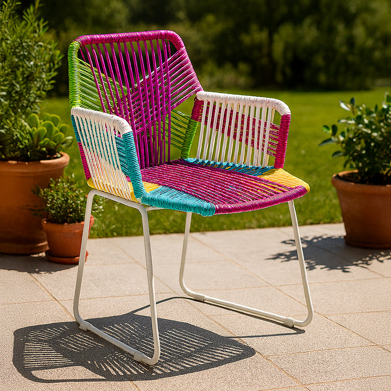 Outdoor Chair with Armrests - Garden Chair - Multicoloured - Frony - gallery 4