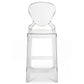 Tabouret de bar avec dossier - Design transparent - 65 cm - Lumen