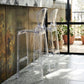 Tabouret de bar avec dossier - Design transparent - 65 cm - Lumen