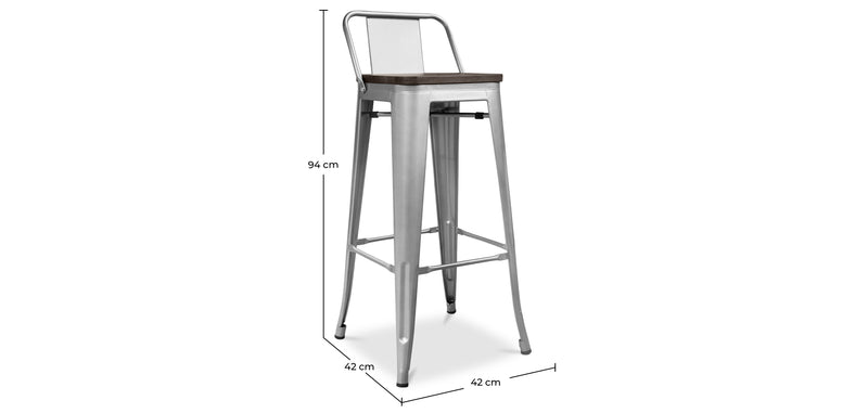 Pack Tabouret de Table & 2 Tabourets de Bar Design Industriel - Nouvelle Edition -Bistrot Stylix