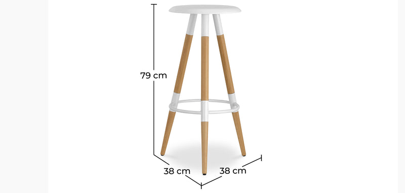 Tabouret de bar en bois - Design scandinave - Matu