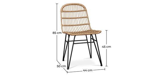 Rattan Dining Chair - Boho Style - Many - gallery 12