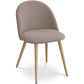 Dining Chair Upholstered in Fabric - Scandinavian Style Solid Natural Wood Style Legs- Evelyne