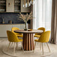 Dining Chair Upholstered in Fabric - Scandinavian Style Solid Natural Wood Style Legs- Evelyne