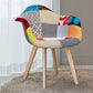 Patchwork Upholstered Dining Chair with Armrests - Pixi - gallery 2