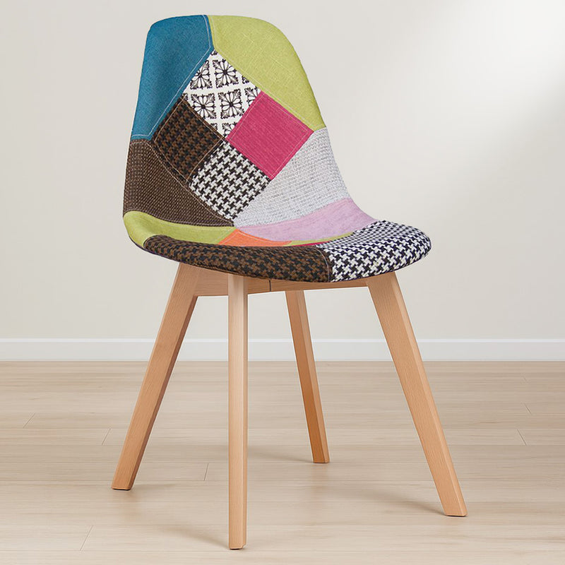 Cadeira de jantar Denisse de estilo escandinavo, design premium - Patchwork Simona