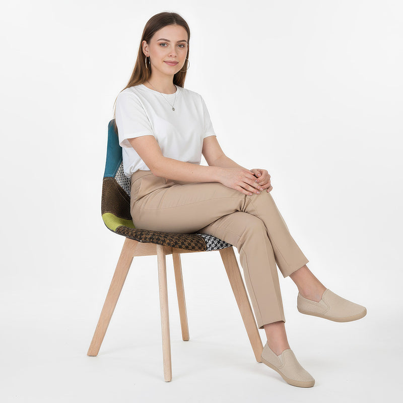 Cadeira de jantar Denisse de estilo escandinavo, design premium - Patchwork Simona