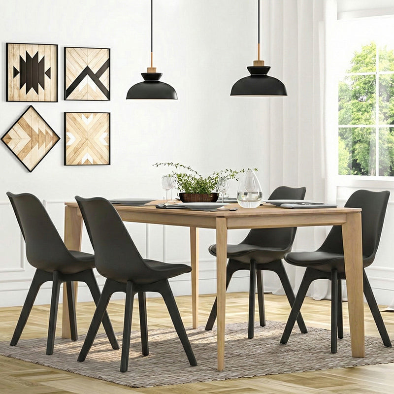 Sedia da pranzo Denisse in stile scandinavo, design premium con cuscino