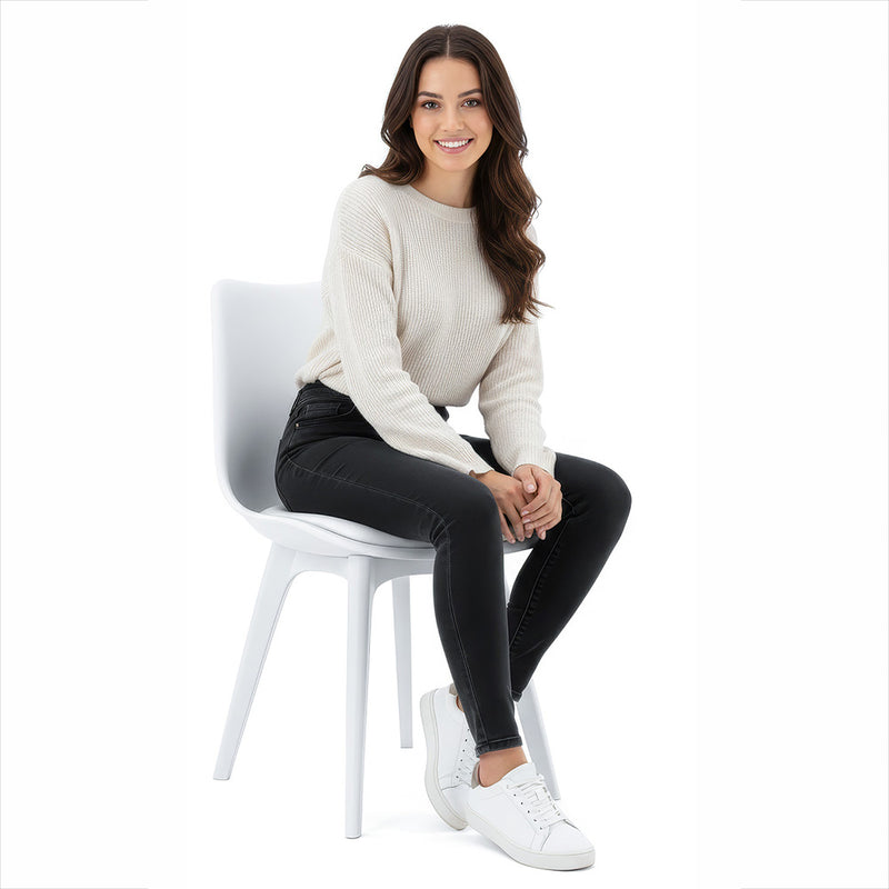 Sedia da pranzo Denisse in stile scandinavo, design premium con cuscino