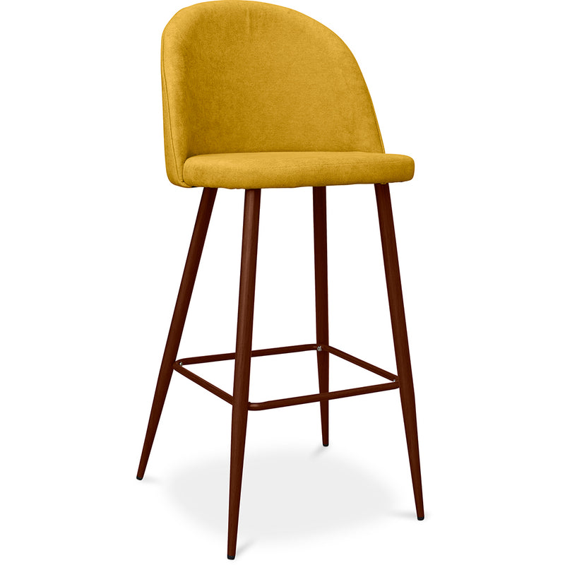 Gepolsterter Stoffhocker - Skandinavisches Design - 76cm - Evelyne