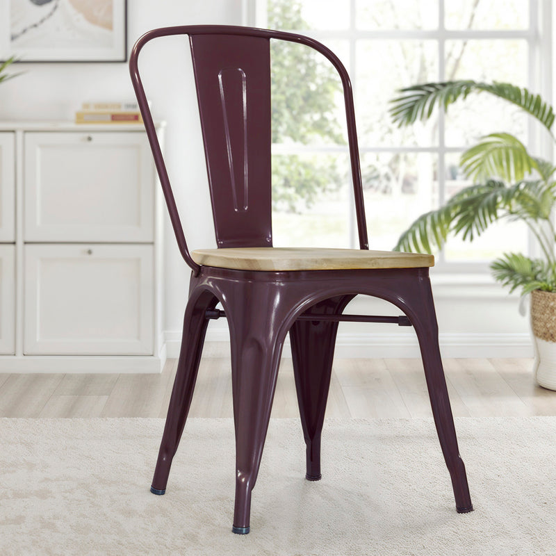 Sedia Stylix - Metallo e legno chiaro
