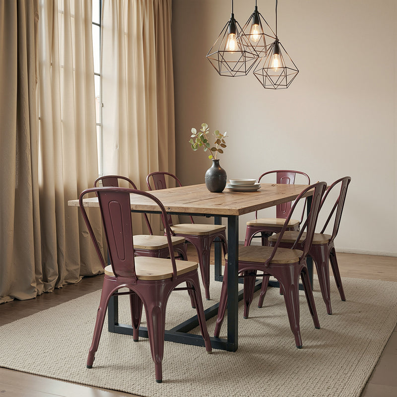 Sedia Stylix - Metallo e legno chiaro