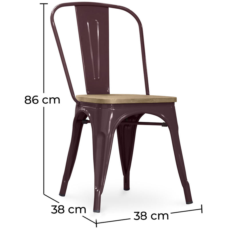 Sedia Stylix - Metallo e legno chiaro