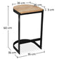 Industrial stool in metal and wood 60cm - Lia