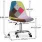 Office Chair with Wheels - Desk Chair - Upholstered in Patchwork -  Simona - gallery 10