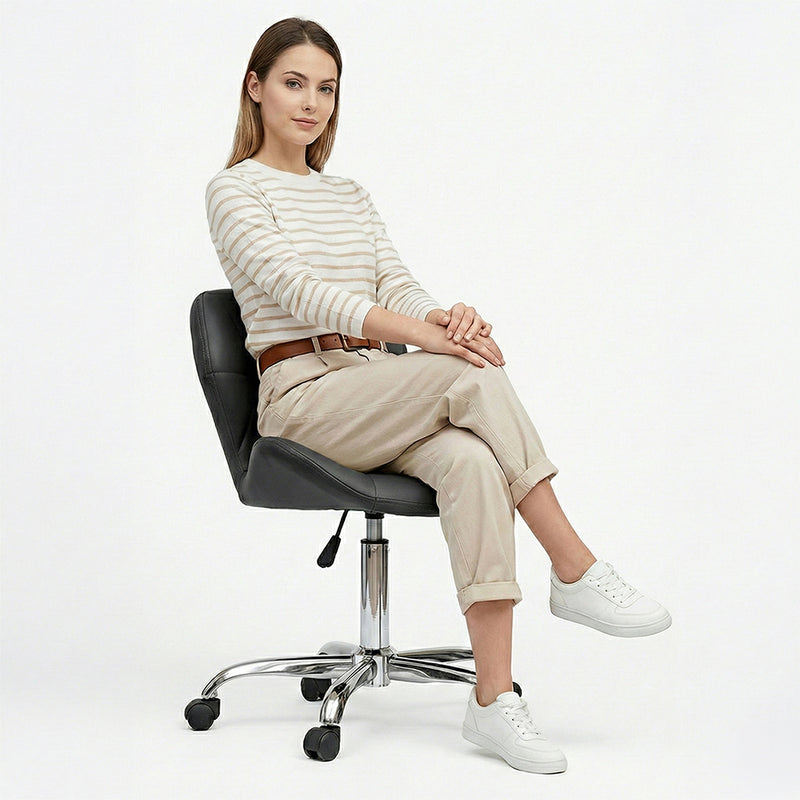 Office Chair with Wheels - Swivel Desk Chair - Upholstered in Leatherette - Wito - gallery 3