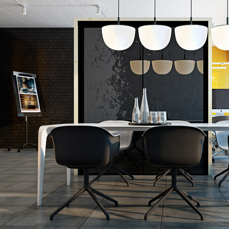 Upholstered Office Chair with Armrests - Desk Chair with Castors - Black and White - Jodie - gallery 8