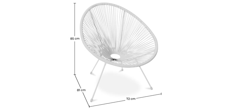 Pack Fauteuil Acapulco - Piétement Blanc x2 - Nouvelle Édition