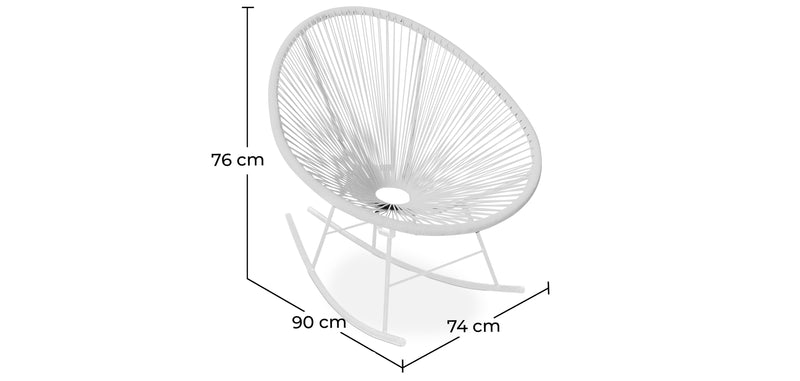 Chaise d'extérieur - Chaise de jardin - Chaise à bascule - Nouvelle édition - Acapulco