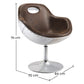 Fauteuil avec accoudoirs - Design d'aviateur - Cuir et métal - Tulip