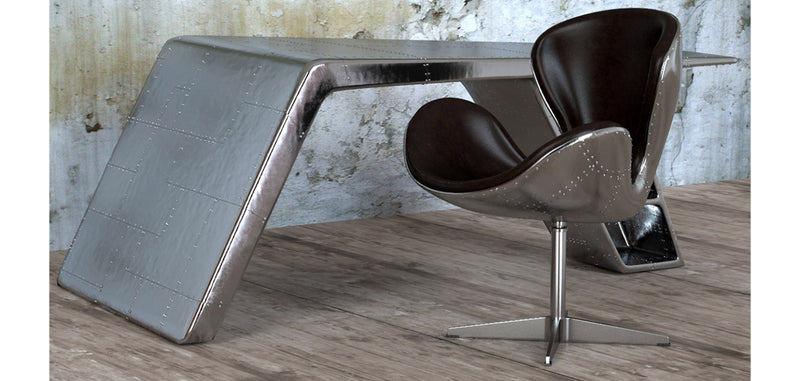 Svanestol Aviator-lænestol i førsteklasses læder