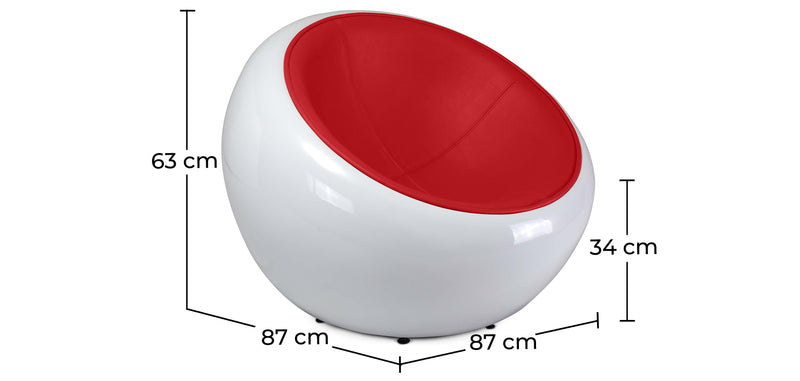 Egg Poco-stol, lænestol - kunstlæder