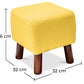 Square stool - Upholstered with linen - Wood - Nor