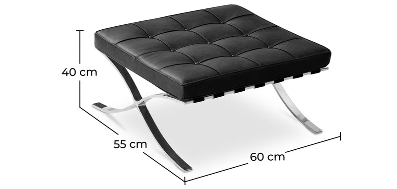 Repose-pieds tapissé en similicuir - Town