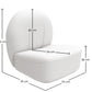 Sillón bouclé blanco - tapizado - Loraine
