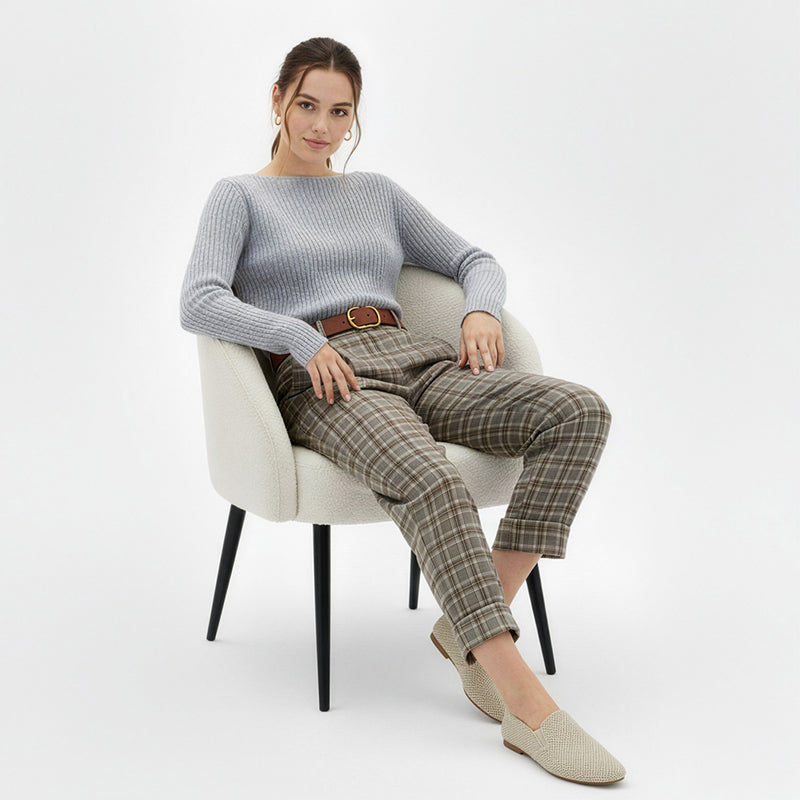 Design Armchair - Upholstered in Boucle Fabric - Wasda - gallery 3