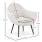 Armchair with Armrests - Upholstered in Boucle Fabric - Eila - gallery 11
