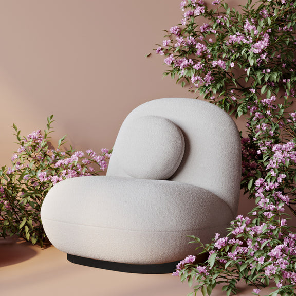 Armchair Upholstered in Boucle Fabric - Larry - gallery 2