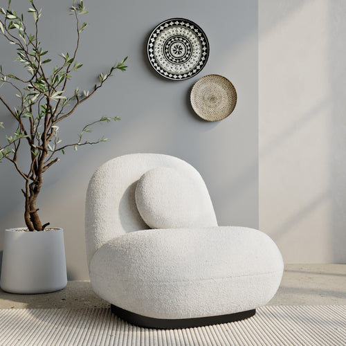 Armchair Upholstered in Boucle Fabric - Larry - gallery 2