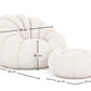 Upholstered Armchair with Ottoman - White Boucle - Rubi - gallery 9