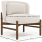 Bouclé Fabric and Wood Armchair - Brina