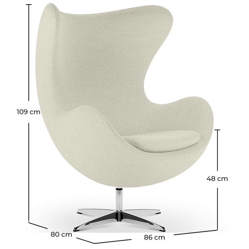 Armchair with armrests - Upholstered in Boucle Fabric - Brave