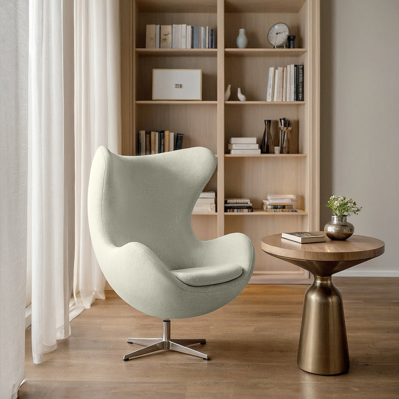 Armchair with armrests - Upholstered in Boucle Fabric - Brave